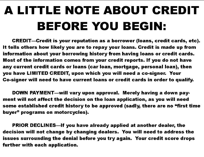 A Little Note About Credit